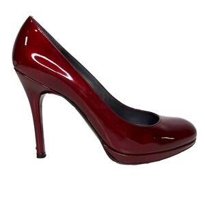 Stuart Weitzman Burgundy Red‎ Wine Patent Leather Pumps Size 8